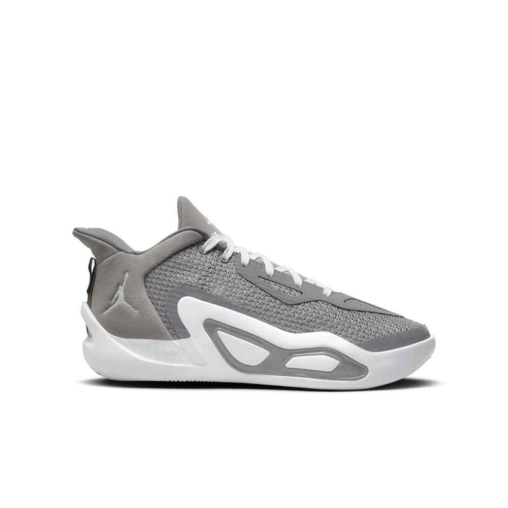 Grey and white basketball shoes hotsell