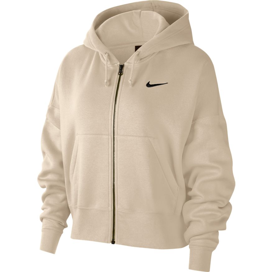 Pullover Hoodie Women's Fleece Hoodie Nike Sportswear Oatmeal