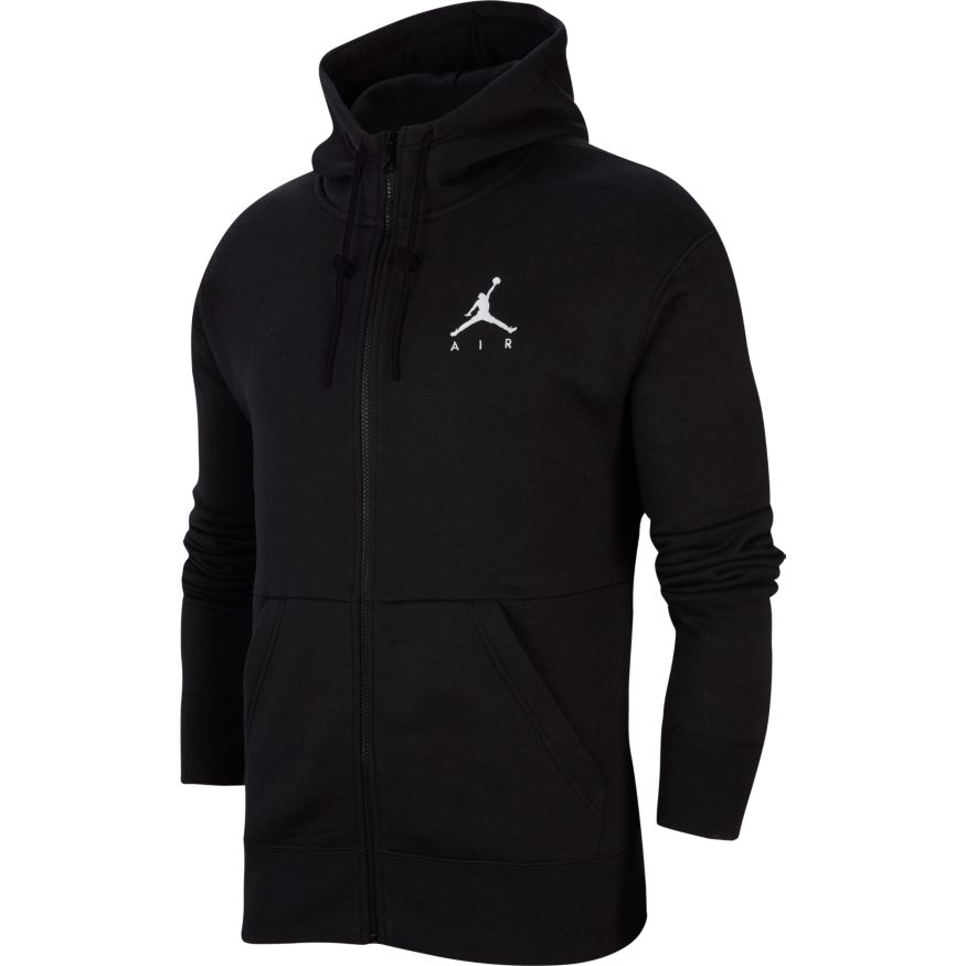 Jordan Jumpman Air Men's Fleece Full-Zip Hoodie 'Black/White
