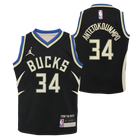 Giannis Antetokounmpo Icon Replica Jersey Milwaukee Bucks Jordan NBA (0-7 years) 'Black'