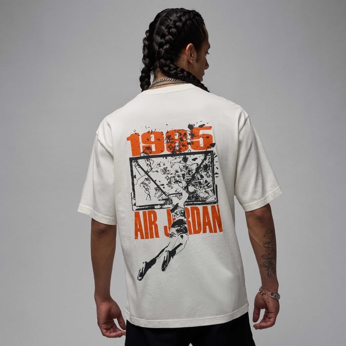 Jordan Brooklyn Men's Oversized Graphic T-Shirt 'Sail'