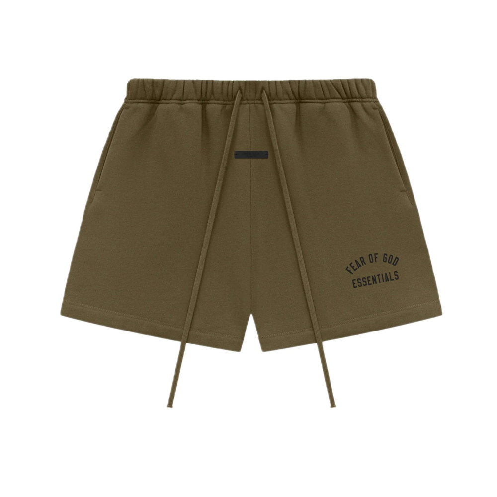Fear Of God Essentials Fleece Soccer Shorts 'Olive'
