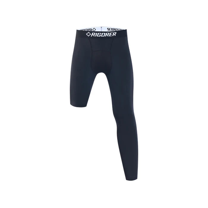 Rigorer Asymmetric Compression Trousers Left Long and Right Short 'Black'