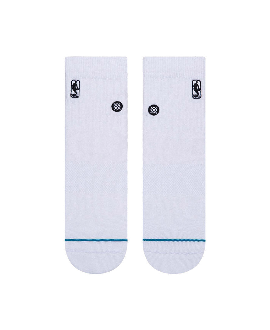 Stance NBA Logoman Quarter Socks 'White'