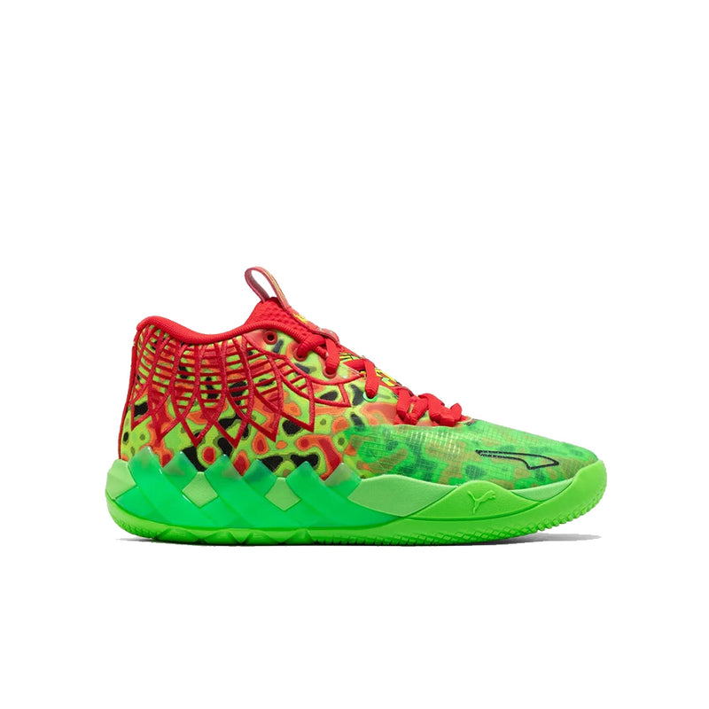 Puma MB.01 JR (GS) "Thermal" Basketball Shoes 'Fluro Green Pes/Puma Red'