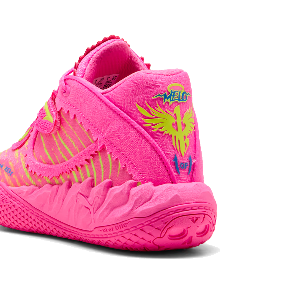 MB.05 Showtime JR Kids Basketball Shoes 'Poison Pink-Ultra Blue-Yellow Alert'