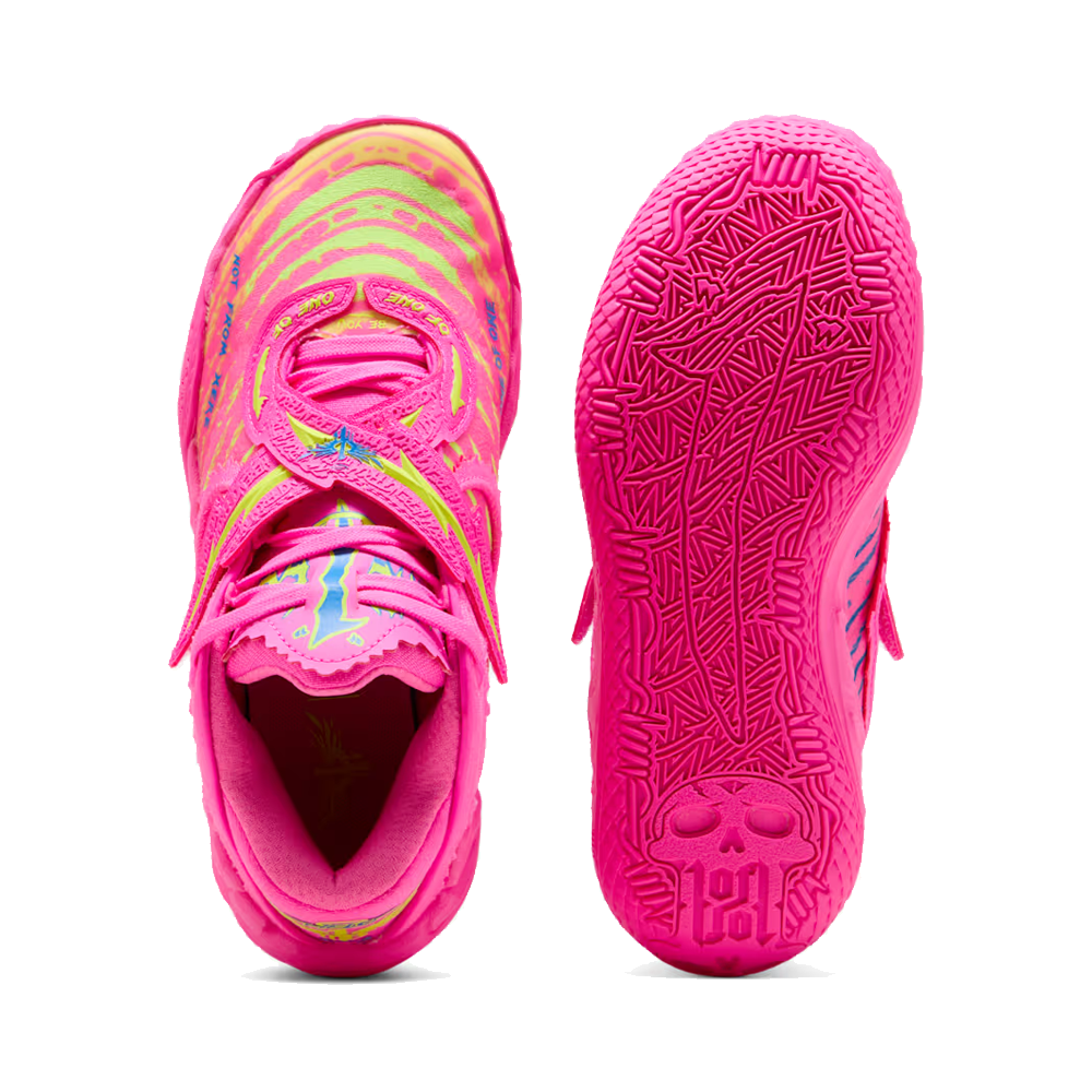 MB.05 Showtime JR Kids Basketball Shoes 'Poison Pink-Ultra Blue-Yellow Alert'