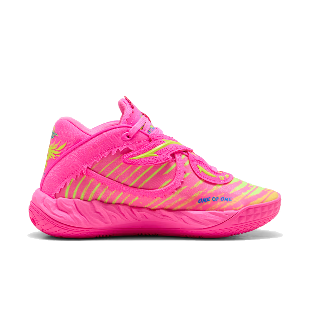 MB.05 Showtime JR Kids Basketball Shoes 'Poison Pink-Ultra Blue-Yellow Alert'