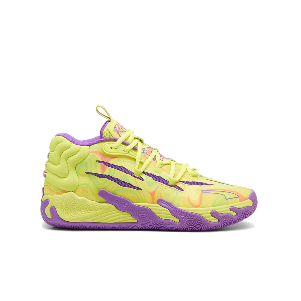 PUMA MB.03 "Spark" JR (GS) Kids Basketball Shoes 'Safety Yellow/Purple Glimmer'