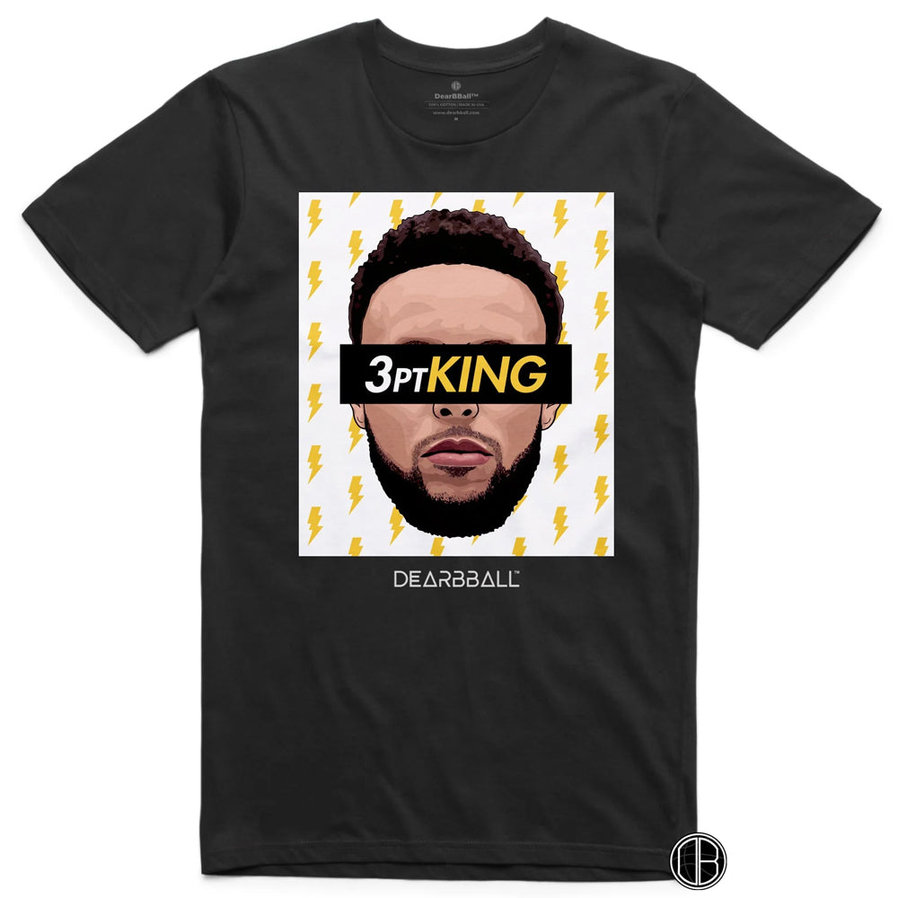 DearBBall Tee - Stephen Curry 3 Point King 'Black'