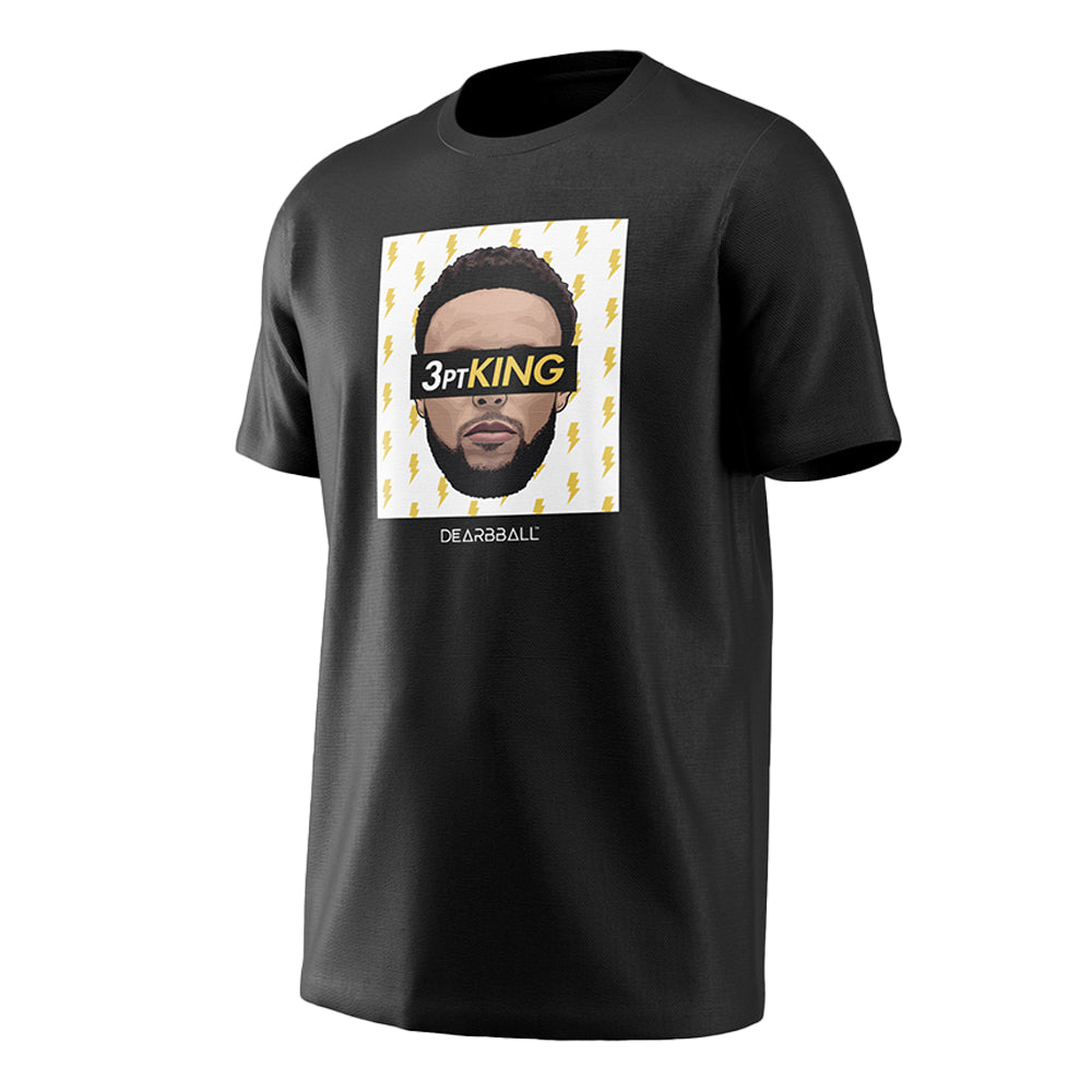 DearBBall Tee - Stephen Curry 3 Point King 'Black'