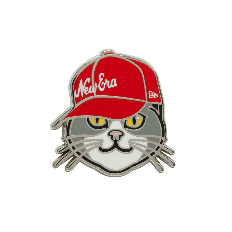 New Era Cat Red Pin Badge 'Silver'