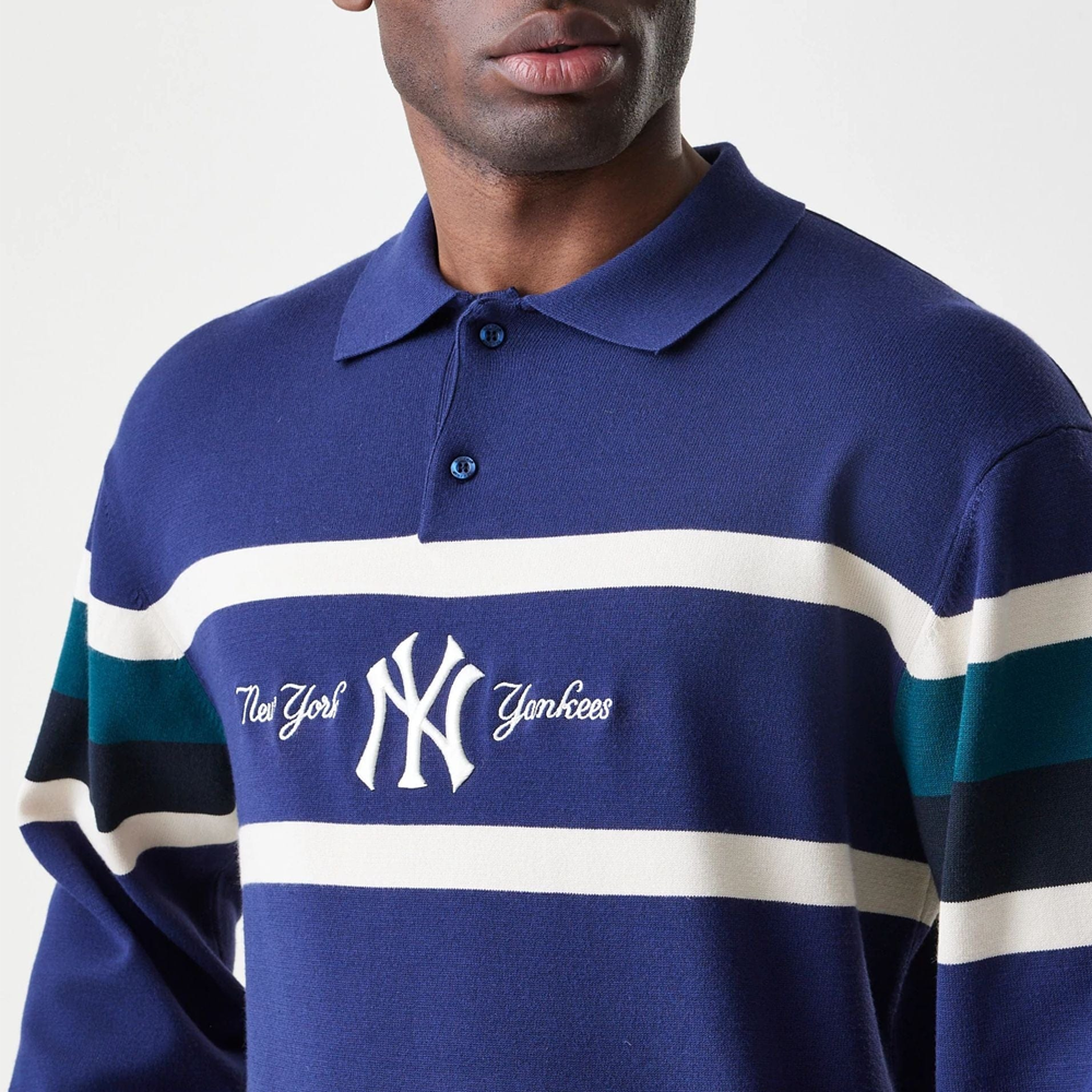 New Era MLB Knit New York Yankees Navy Rugby Shirt