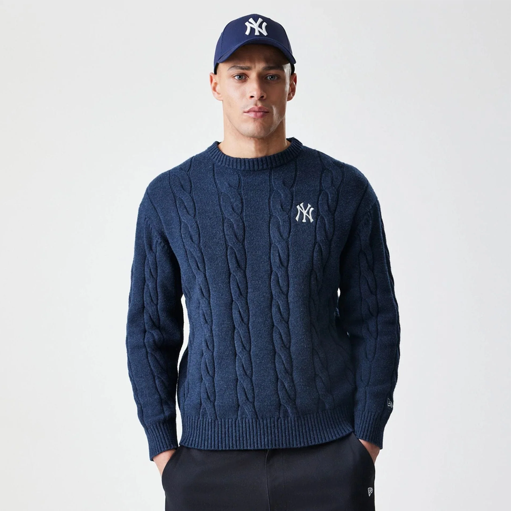 New Era New York Yankees MLB Cable Knit Navy Knitted Sweater