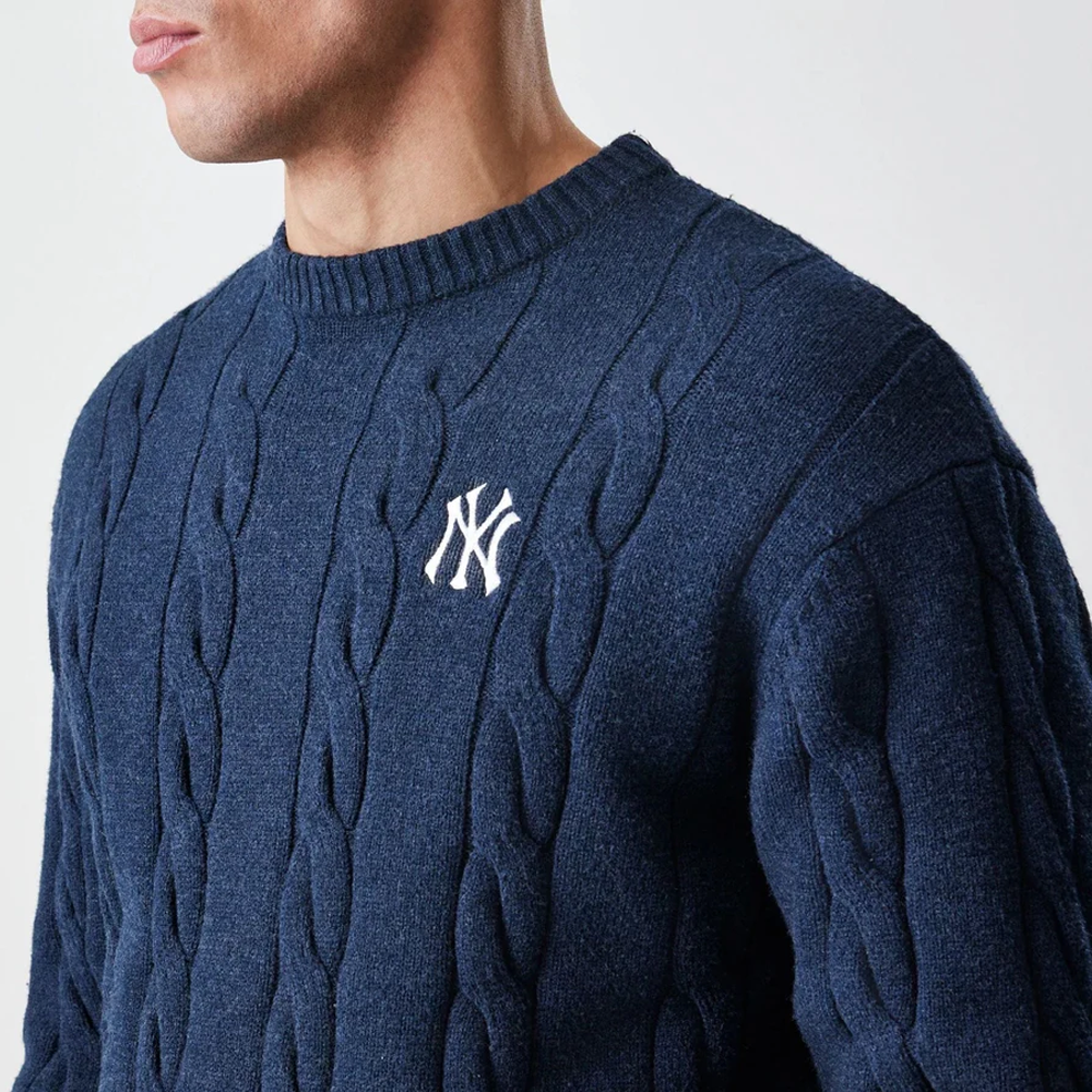 New Era New York Yankees MLB Cable Knit Navy Knitted Sweater