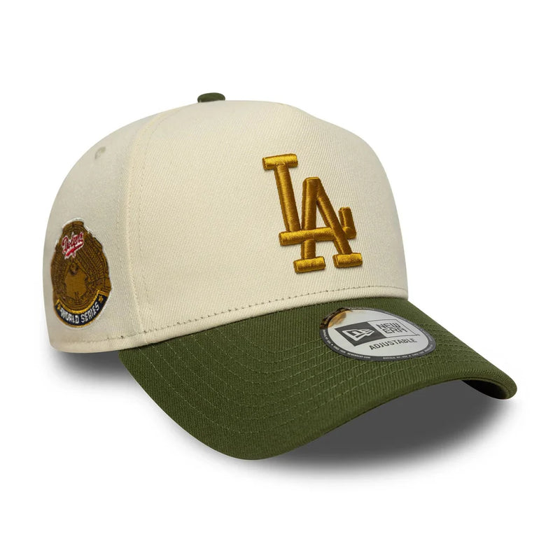 New Era LA Dodgers MLB World Series Patch 9FORTY E-Frame Adjustable Cap 'Cream'