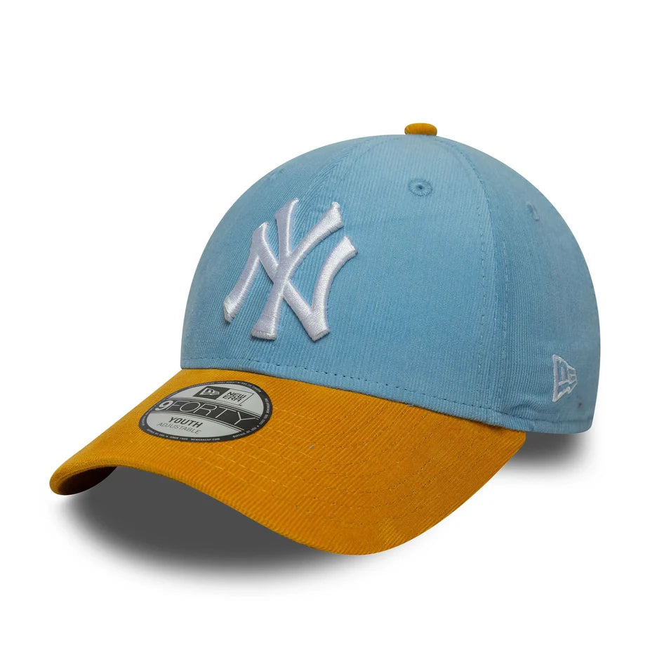 New Era New York Yankees Youth MLB Cord 9FORTY Adjustable Cap 'Pastel Blue'