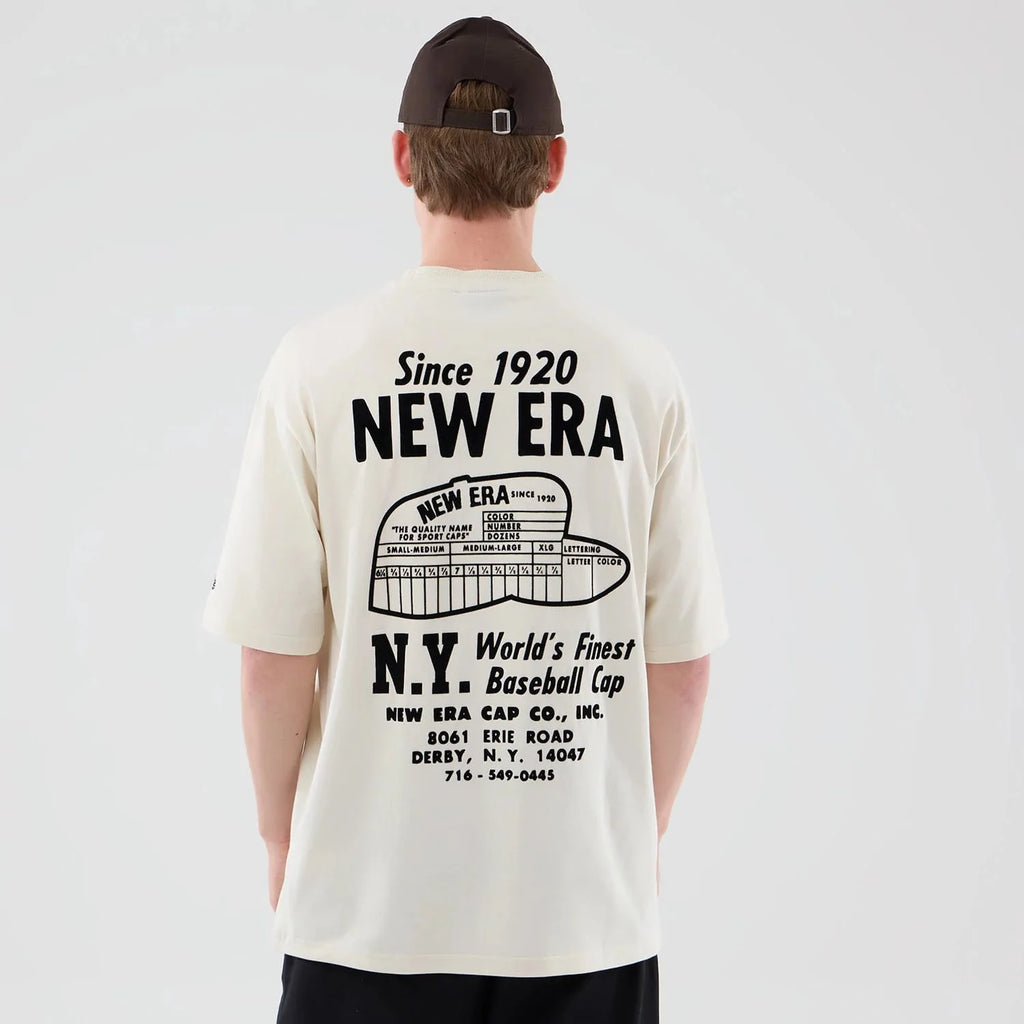 New Era Cap Graphic Oversized T-shirt 'Cream'