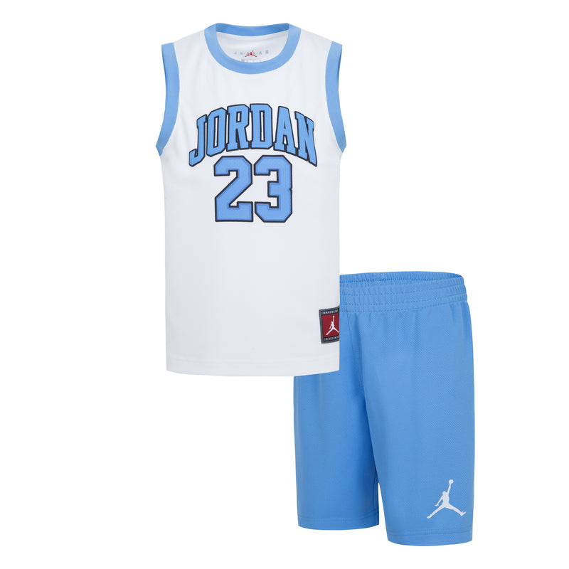 Jordan Jersey and Short Little Kids Set 'University Blue/White'