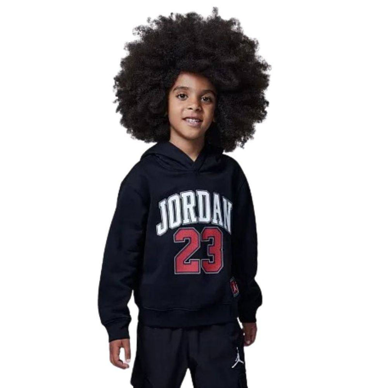 Jordan Fleece Little Kids Hoodie 'Black'