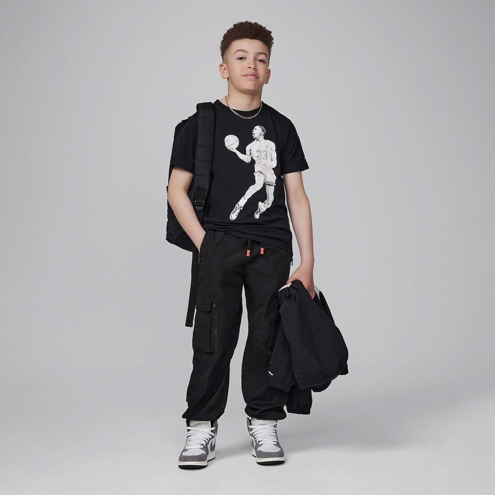 Jordan Big Kids' Dots Graphic T-Shirt 'Black'