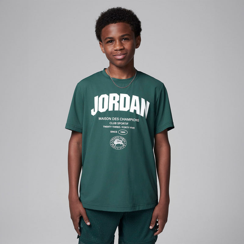 Jordan Big Kids' Dri-FIT Des Champions T-Shirt 'Green'