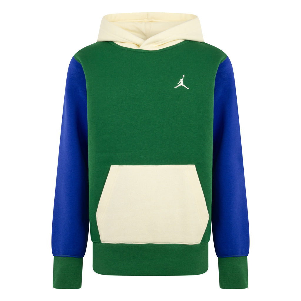 Jordan Brooklyn Essential Fleece Kids Hoodie 'Pine Green/Blue/Sail'