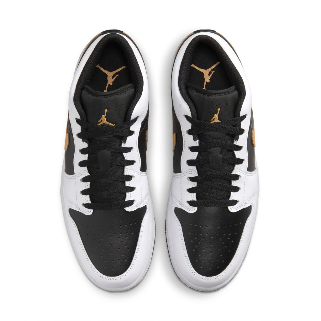 Air Jordan 1 Low Men's Shoes 'White/Gold/Black'