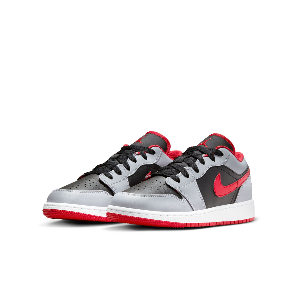AIR JORDAN 1 LOW (GS) BLACK/FIRE RED-CEMENT GREY-WHITE