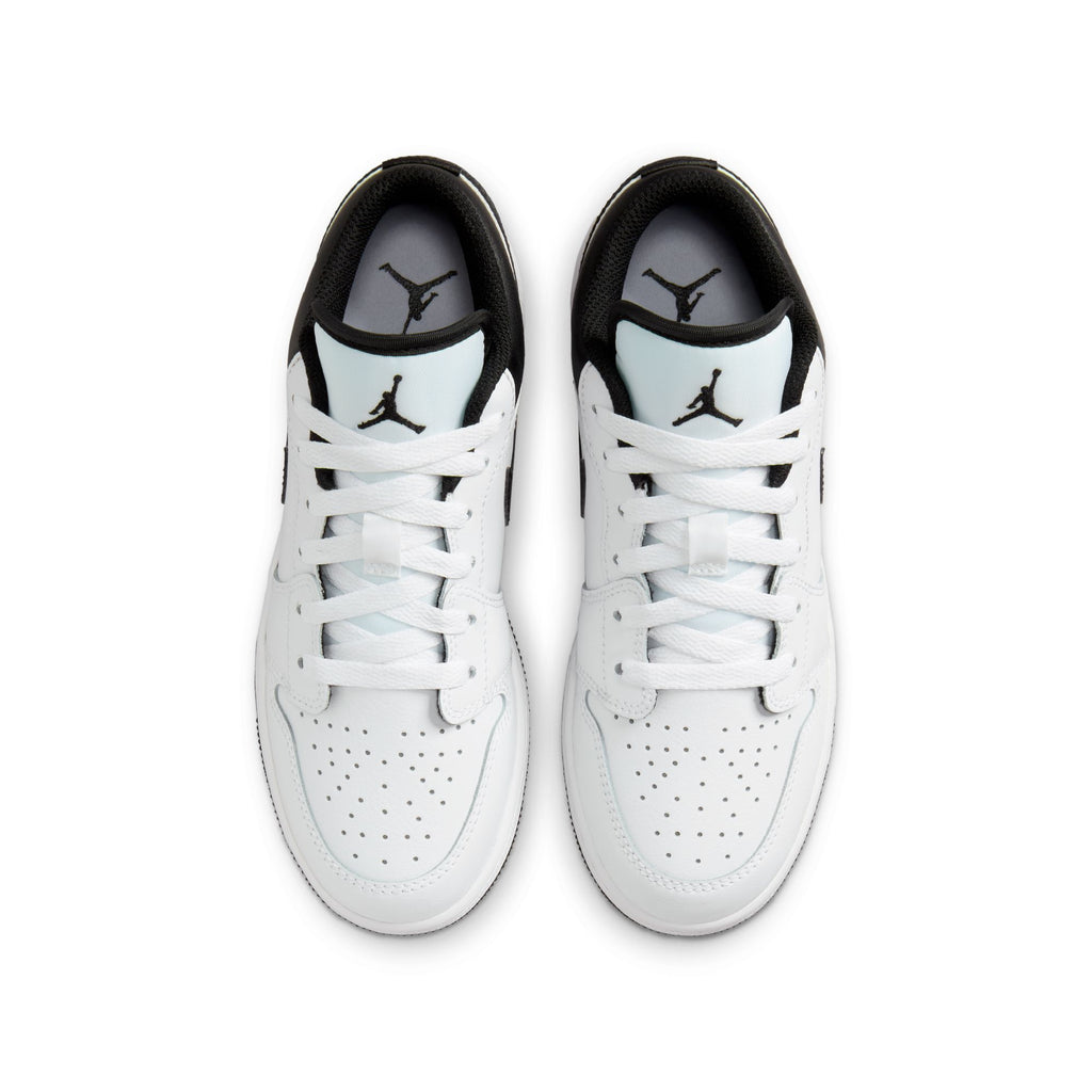 Air Jordan 1 Low Big Kids' Shoes (GS) 'White/Black'