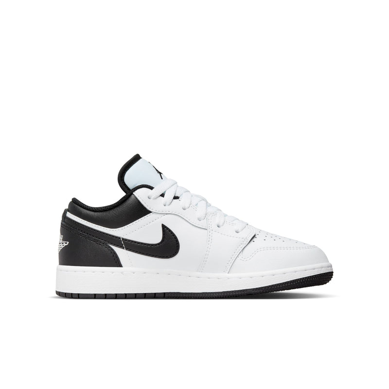 Air Jordan 1 Low Big Kids' Shoes (GS) 'White/Black'