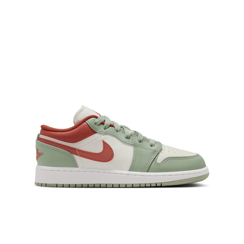 Air Jordan 1 Low Big Kids' Shoes (GS) 'Sail/Jade/Redstone'
