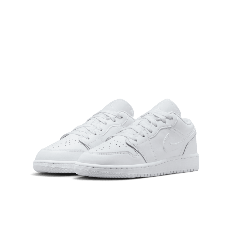 Air Jordan 1 Low Big Kids' Shoes (GS) 'White'