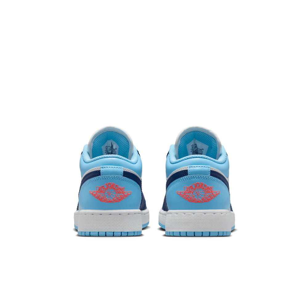 Air Jordan 1 Low Big Kids' Shoes (GS) 'Sail/Blue Void/Lava'