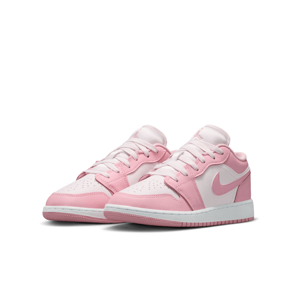 Air Jordan 1 Low Big Kids' Shoes (GS) 'Soft Pink/Pearl Pink/White'