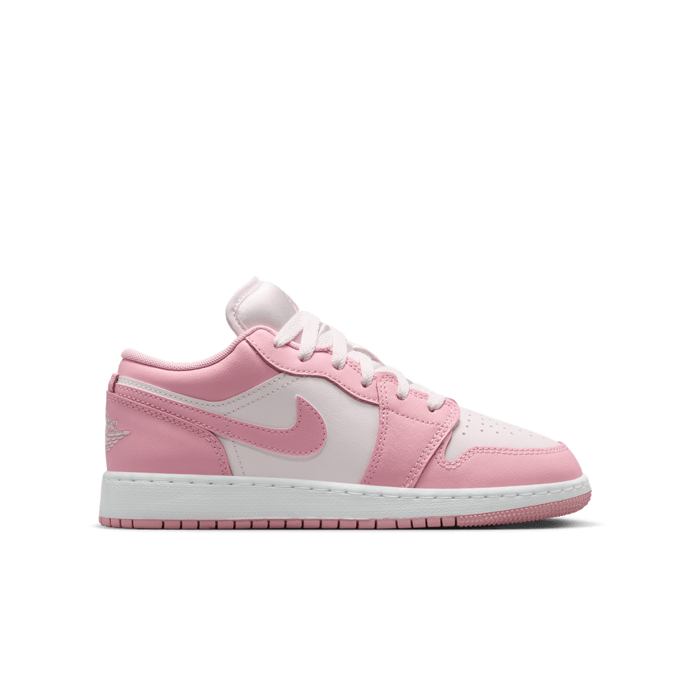 Air Jordan 1 Low Big Kids' Shoes (GS) 'Soft Pink/Pearl Pink/White'