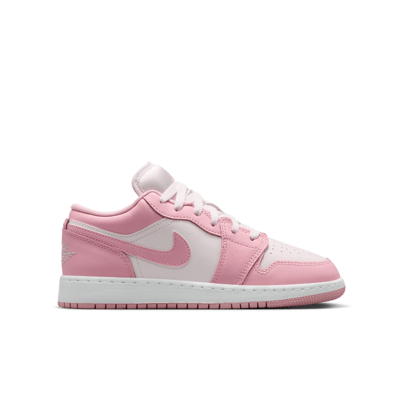 Air Jordan 1 Low Big Kids' Shoes (GS) 'Soft Pink/Pearl Pink/White'