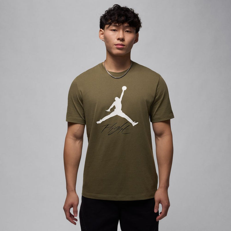 Jordan Jumpman Flight Men's T-Shirt 'Medium Olive/White'