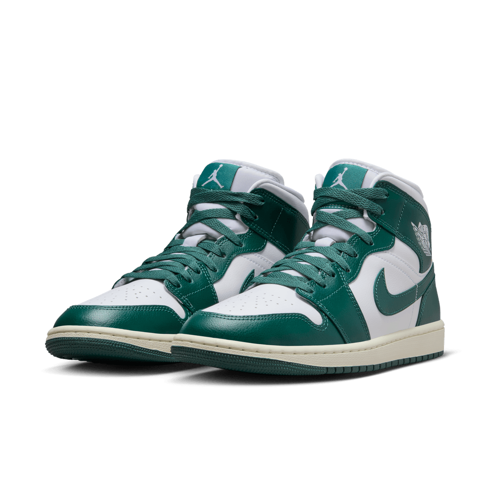 Air Jordan 1 Mid Women's Shoes 'White/Oxidized Green'