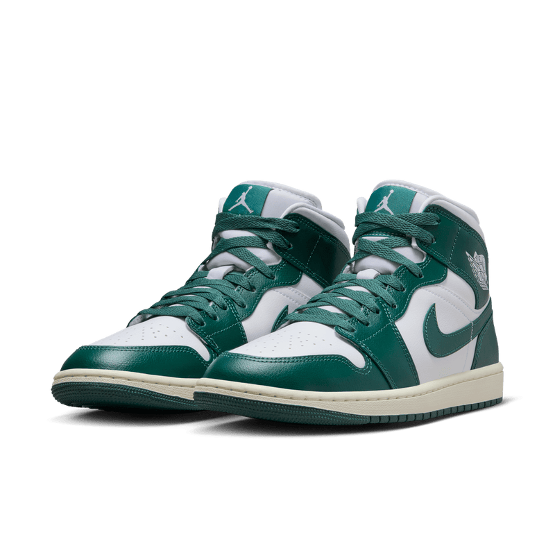 Air Jordan 1 Mid Women's Shoes 'White/Oxidized Green'