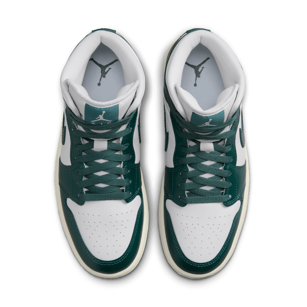 Air Jordan 1 Mid Women's Shoes 'White/Oxidized Green'