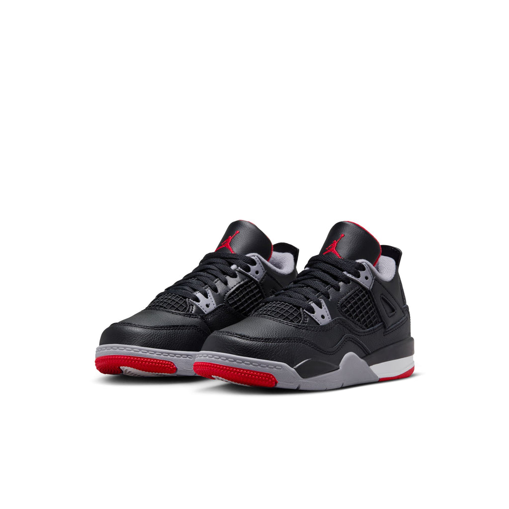 Jordan 4 Retro Little Kids' Shoes (PS) 'Black/Fire Red'