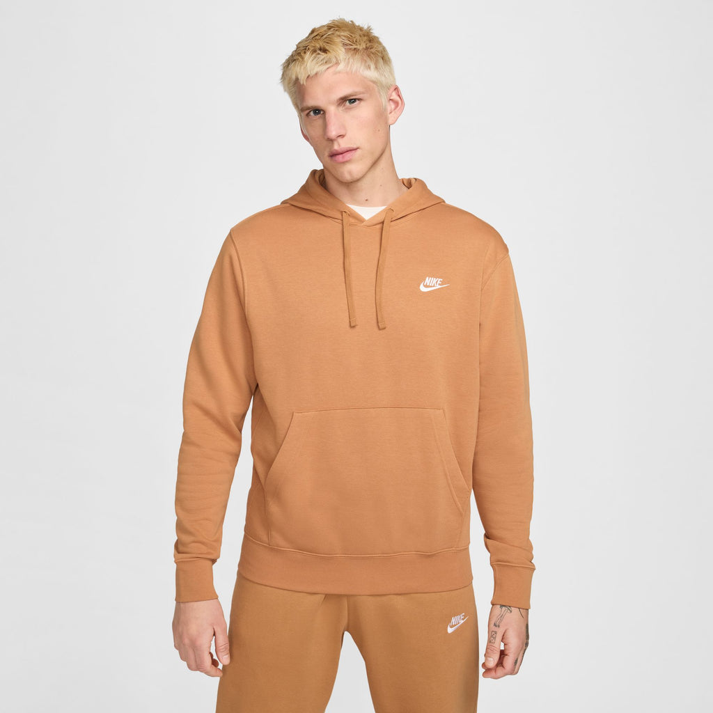 Nike Sportswear Club Fleece Pullover Hoodie 'Flax/White'