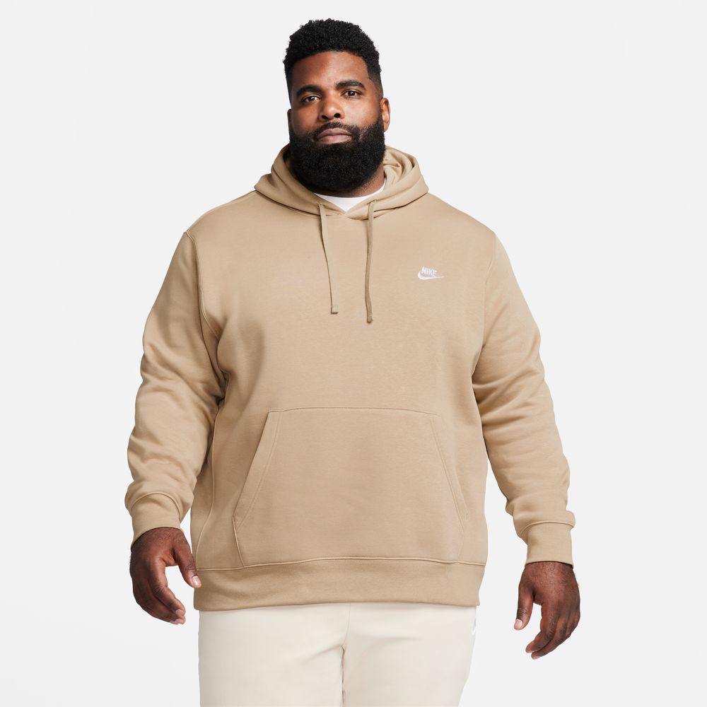 Nike Sportswear Club Fleece Pullover Hoodie 'Khaki/White'