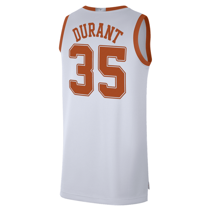 Kevin Durant Nike College Texas Men's Limited Basketball Jersey 'White/Orange'