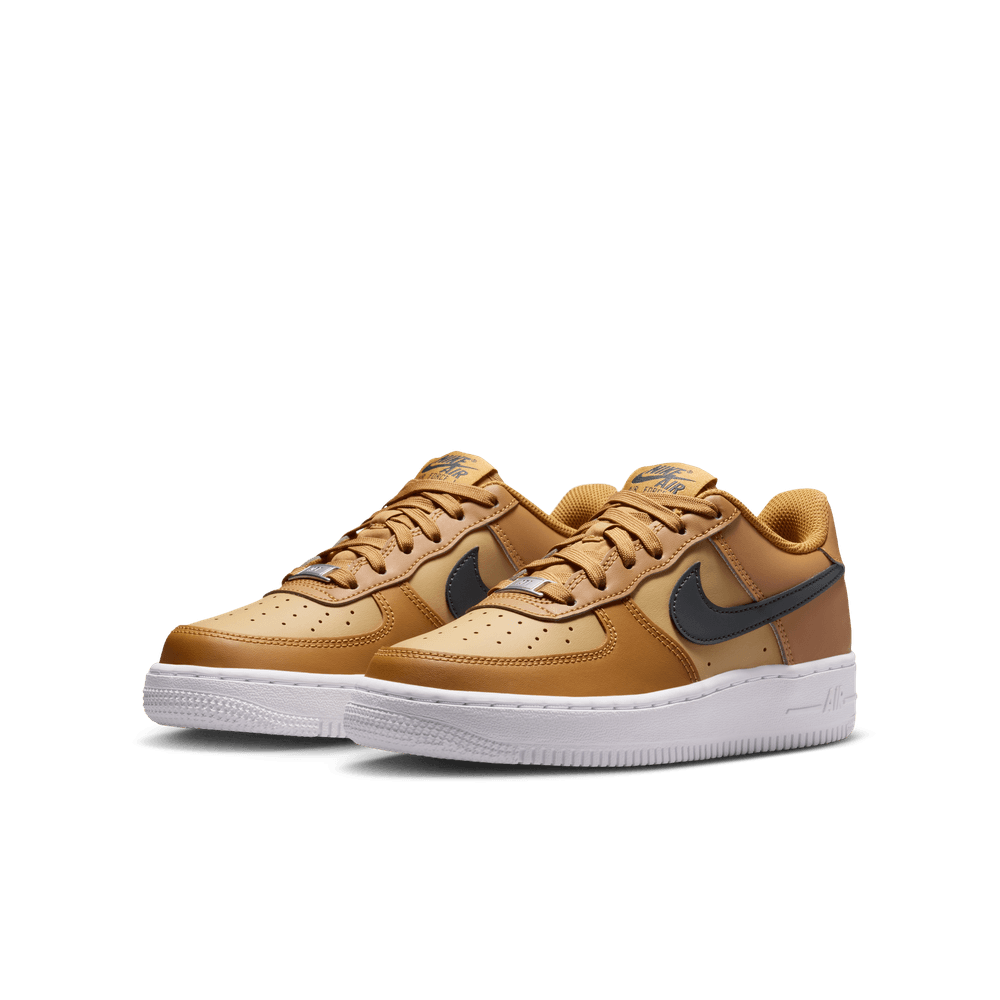 Nike Air Force 1 Big Kids' Shoes (GS) 'Wheat/Anthracite/Gold'