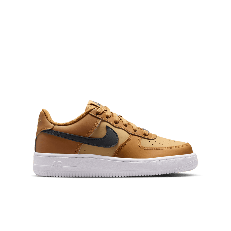 Nike Air Force 1 Big Kids' Shoes (GS) 'Wheat/Anthracite/Gold'