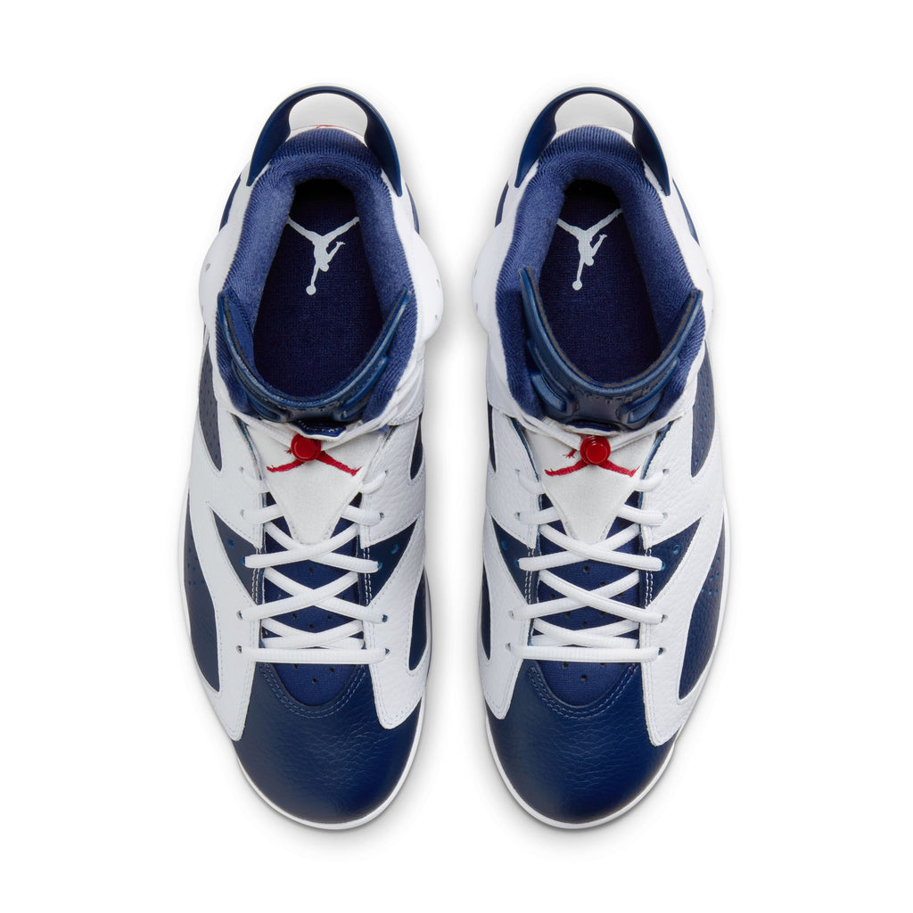 Air Jordan 6 Retro "White and Midnight Navy" Men's Shoes 'White/Red/Navy'