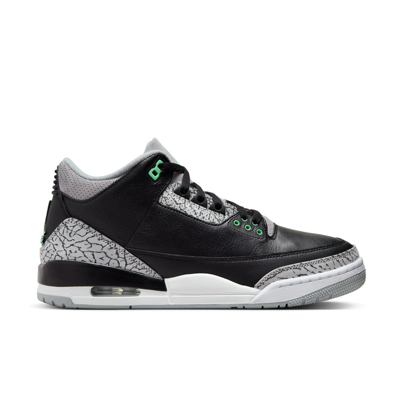 Air Jordan 3 Retro "Green Glow" Men's Shoes 'Black/Green/Grey'