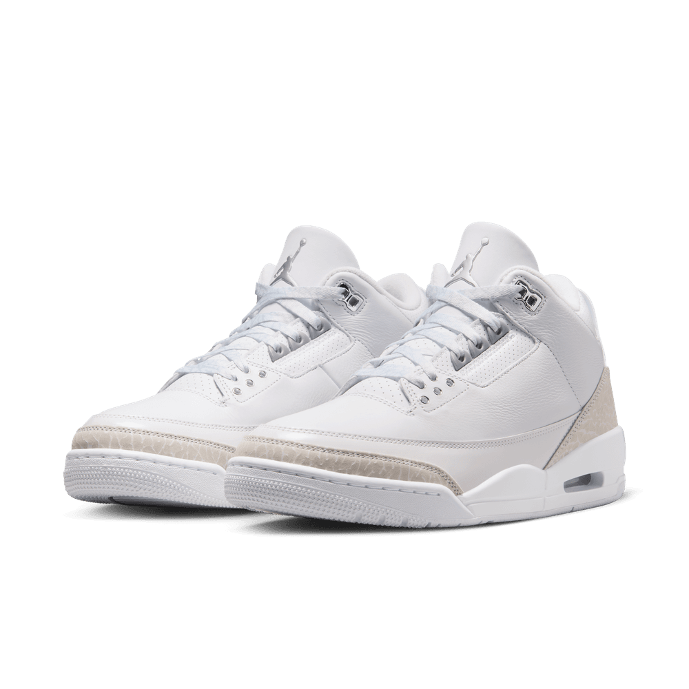 Air Jordan 3 Retro "Pure Money" Men's Shoes 'White/Silver'